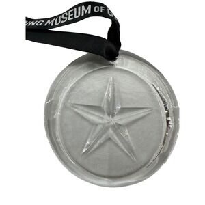 Corning Museum of Glass Clear Star Ornament Black Ribbon
